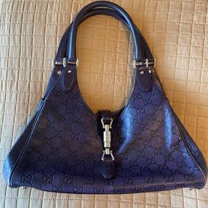 GUCCI Jackie 145819 Purple Handbag Ladies